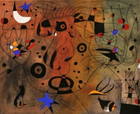 Joan Miró. Femme à la blonde aisselle coiffant sa chevelu