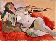 Mino Maccari, «Nudo di donna distesa», 1939