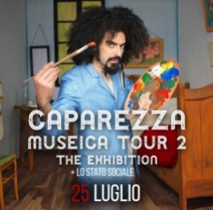 Caparezza Museica tour 2 + Lo Stato Sociale il 25 luglio 2015 al Rock in Roma 2015 all'Ippodromo della Capannelle