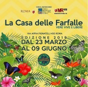 La Casa delle Farfalle dal 23 marzo al 9 giugno 2019 in Via Appia Pignatelli a Roma